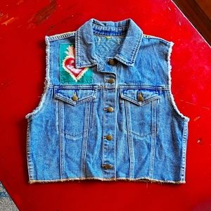 Bullhead Denim Co. 100% Cotton Hand-Embelished Denim Vest